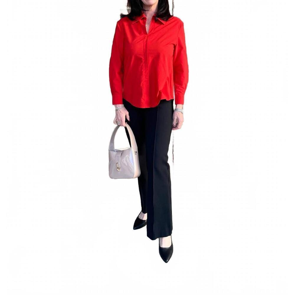 NEW JOH noella long sleeve blouse in red